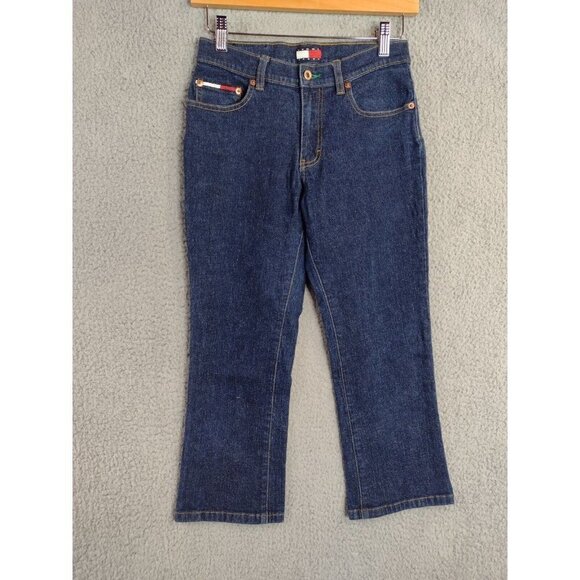 Tommy Hilfiger Vintage Cropped Mid Rise Capri Jeans Size 5 / 26" Waist - Picture 1 of 9